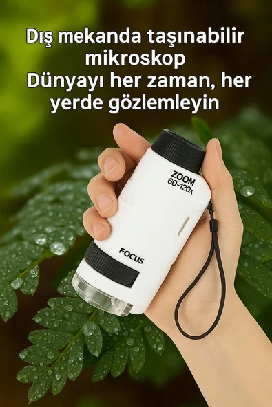 ÇOCUK DOĞA MİKROSKOPU - MİNİ CEP BOY 60X-120X - Resim 3
