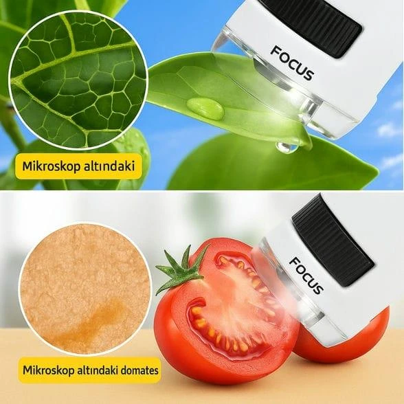 ÇOCUK DOĞA MİKROSKOPU - MİNİ CEP BOY 60X-120X - Resim 4