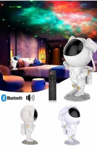 Projeksiyon Astronot Lamba Speaker Sevimli Astronot Bluetooth Hoparlör - Resim 3