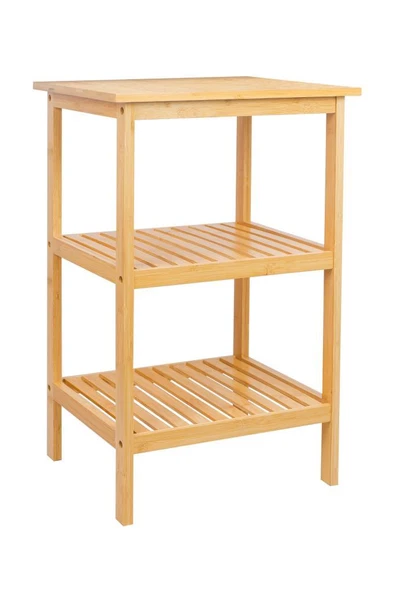 Digithome Bambu 3 Raflı Komodin Yan Sehpa Şifonyer Düzenleyici Orta Sehpa DB-0024 - 6