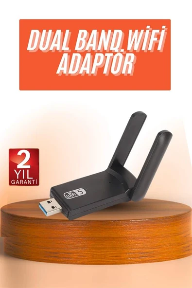 Wifi Alıcı Dual Band Usb 3.0 Adaptör Kablosuz Windows 7/8/10/11 - 2