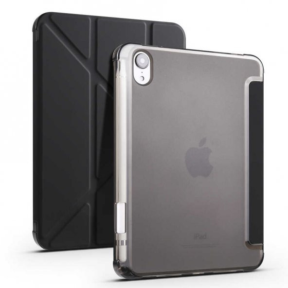 Apple iPad Mini 2021 (6.Nesil) Kılıf Kalem Bölmeli Standlı Silikon - 12