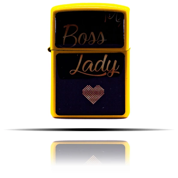 Lady Boss Sarı Benzinli Çakmak - Resim 4