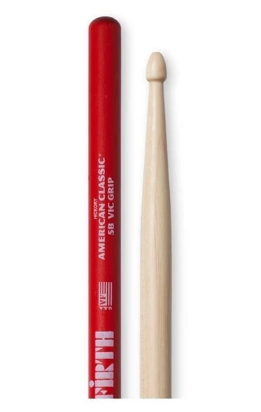 BAGET(ÇİFT) VIC 5B GRIP, HICKORY, 0.595"x16", MEDI ürün görseli