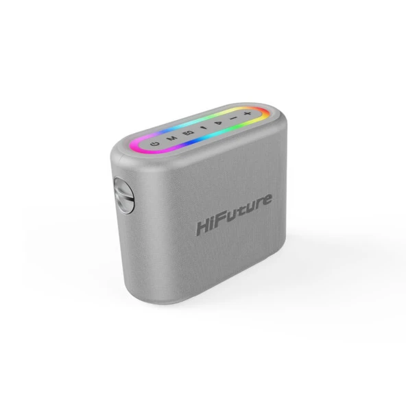HiFuture Vocalist 200 Bluetooth RGB 100W Mikrofonlu Taşınabilir Karaoke Sistemi Kablosuz Hoparlör Gümüş - 1