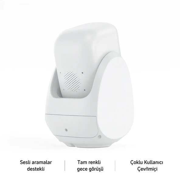 CR08 Akıllı Güvenlik Kamerası  Çift Yönlü Ses Multiplayer Online Full HD Gece Görüşü Ev  Ofis Kullanımı - 5