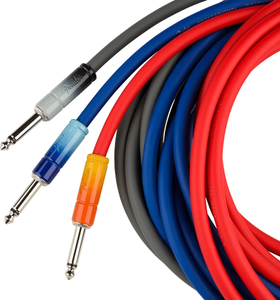 Fender Ombré Düz/Düz Uçlu 3m Belair Mavi Enstrüman Kablosu - Resim 4