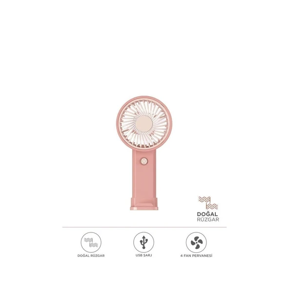 F27 Taşınabilir Şarj Edilebilir Mini El Fanı ve Masa Fanı Soğutucu Pervane