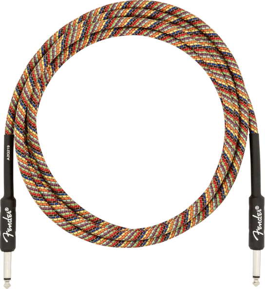Fender Festival Düz/Düz Uçlu 5m Pure Hemp Rainbow Enstrüman Kablosu ürün görseli