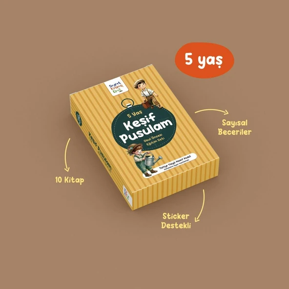KEŞİF PUSULAM SET - 5 YAŞ İÇİN OKUL DESTEK SETİ ürün görseli