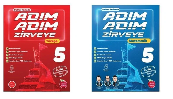 Newton Yayınları 5. Sınıf Adım Adım Matematik+Türkçe ( 2 kitap)