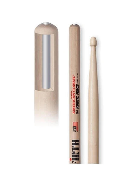 VICFIRTH V5AKF BAGET 5A WOOD KINETIC FORCE, HICKORY, 0.565 ürün görseli