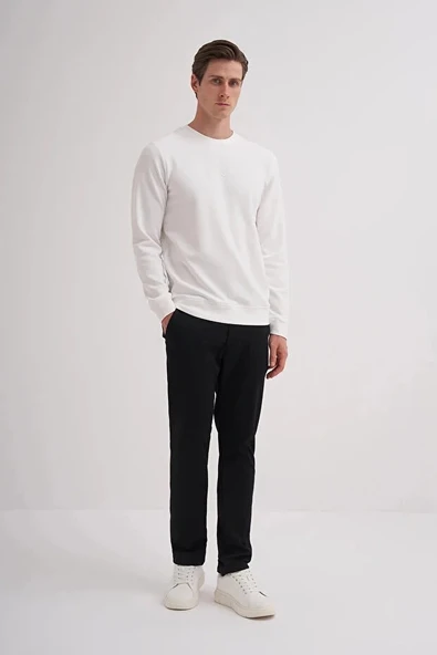 Cazador Ekru Erkek Bisiklet Yaka Sweatshirt 51520 ürün görseli 1