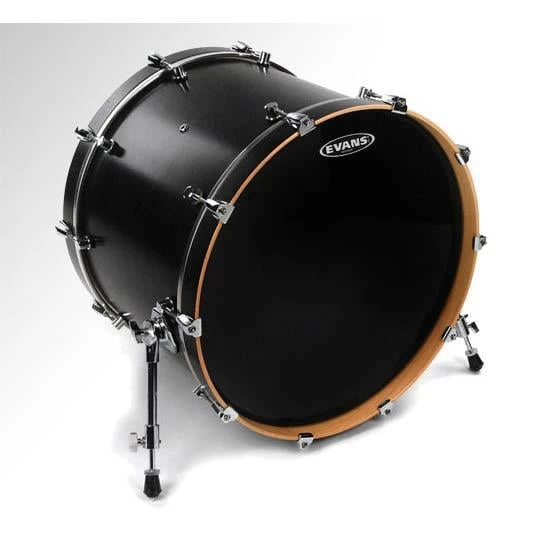 EVANS BD22RBG 22" DERİ RESONANT SİYAH CLEAR KİCK ÖN DELİKSİZ TEK KAT - Resim 2
