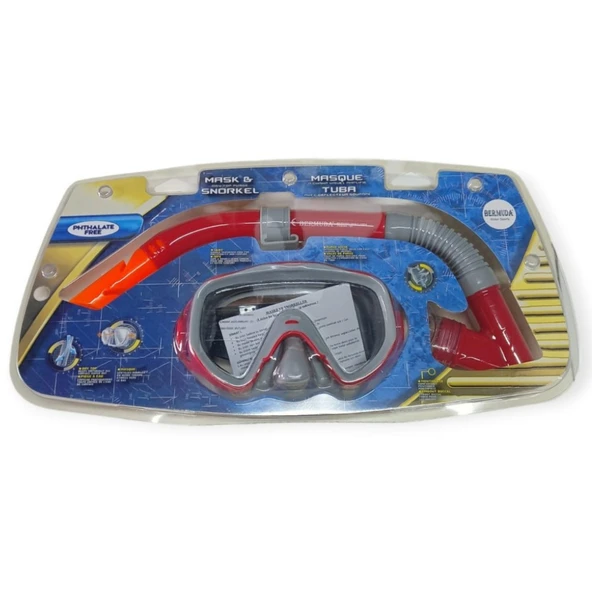 Maske Snorkel Set Almira - 2303A/121CSB - Kırmızı - 2