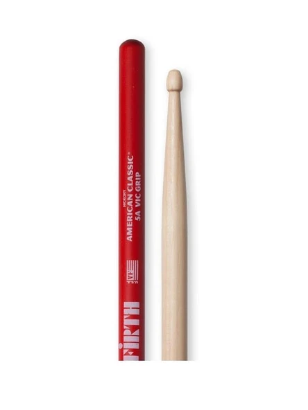 VICFIRTH V5AVG BAGET 5A GRIP, HICKORY, 0.565"x16", MED ürün görseli