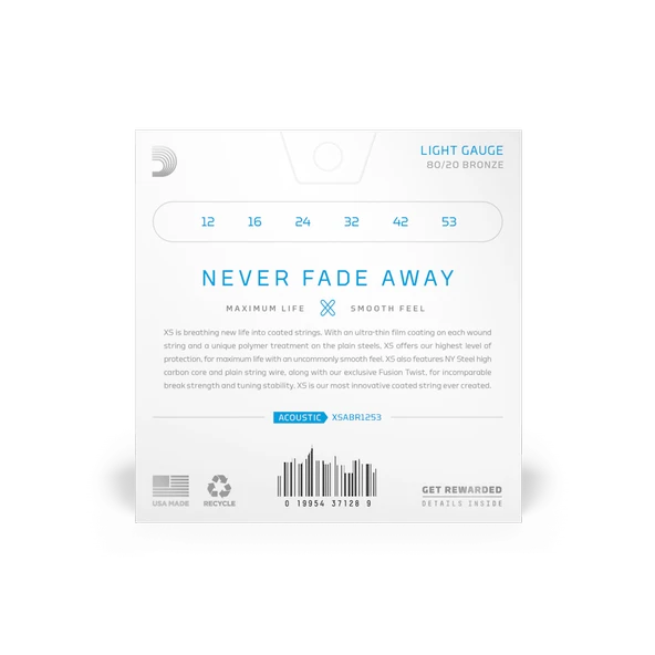 DADDARIO XSABR1253 AKUSTİK GİTAR TEL SETİ, 12-53, REGULAR LIGHT - Resim 2