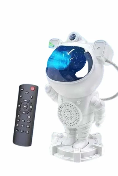 Gece Lambası Astronot Bluetooth Hoparlörlü Galaksi Işık Projektörü ürün görseli 1
