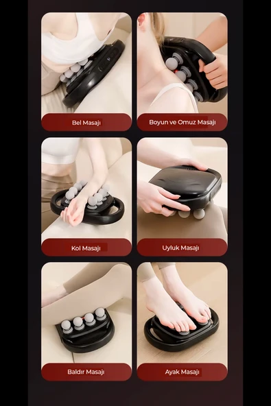 ROBO 8 Başlıklı Şarjlı Isıtmalı Masaj Aleti - 2