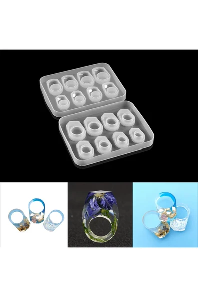 Siliko World Epoksi Kalıbı Yüzük 8 Farklı Boy