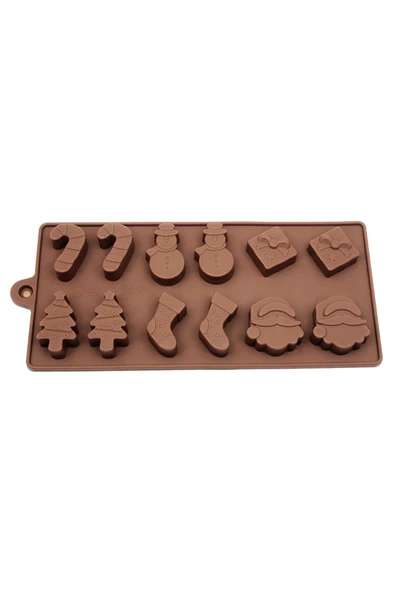 Armada Yılbaşı Temalı Silikon Çikolata Kalıbı 12'li ürün görseli