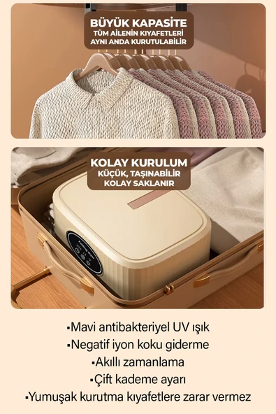 ROBO Katlanır Çamaşır Kurutma Makinesi Krem - 3