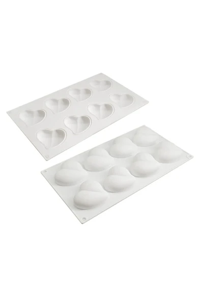 Siliko World Silikon Mus Kalıp Aşk Kalp Şekilli Silikon Sabun Kalıpları Pişirme için 3D Kek Silikon Kalıplar - Resim 6