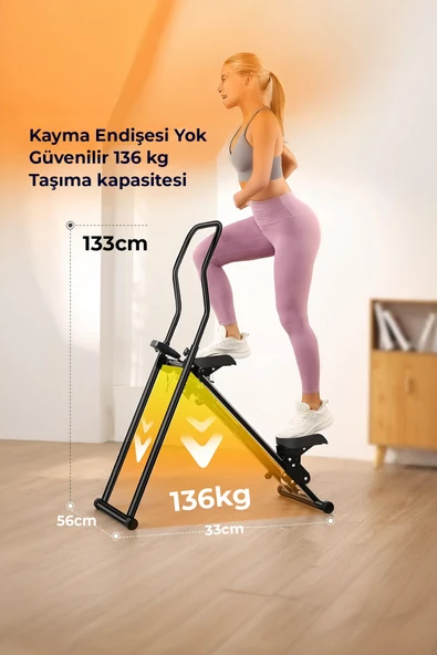 ROBO Katlanabilir Dikey Tırmanma Egzersiz Aleti Yeni Versiyon Siyah - 6