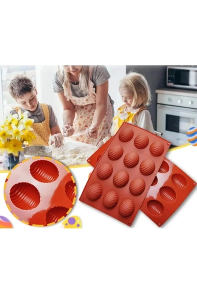 Siliko World Muffin Kalıbı Üstü Çizgili Yarım Yumurta