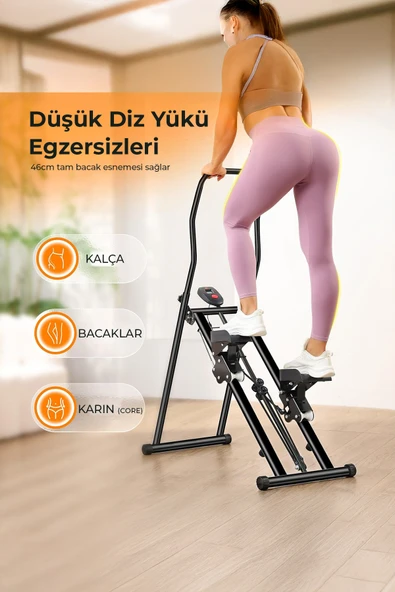 ROBO Katlanabilir Dikey Tırmanma Egzersiz Aleti Yeni Versiyon Siyah - 2