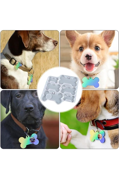 Siliko World Kemik Şekilli Reçine Kalıpları | Epoksi Reçine Döküm için Köpek Kemik Şeklinde Silikon Kalıplar - 4