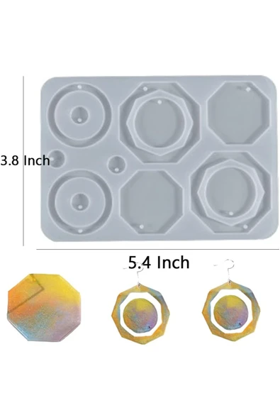 Siliko World Çoklu Küpe Kolye Kalıbı Silikon Epoksi Reçine Kalıbı - 3