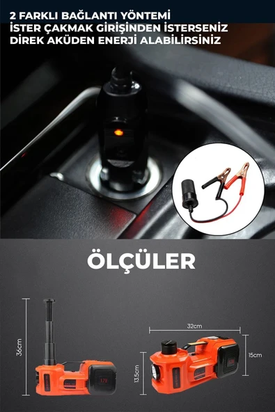 ROBO Elektrikli Hidrolik Kriko Hava Pompası Bijon Anahtarı - 7