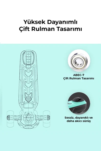 ROBO Elektrikli 3 Tekerlekli Çocuk Scooter Pembe - 7