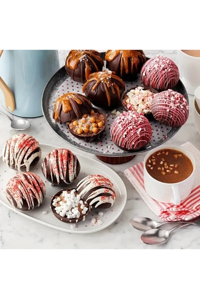 Siliko World Silikon Yarım Küre 6cm Çikolata Kek Kalıbı - 5