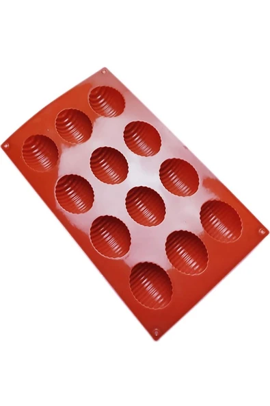 Siliko World Muffin Kalıbı Üstü Çizgili Yarım Yumurta - 6