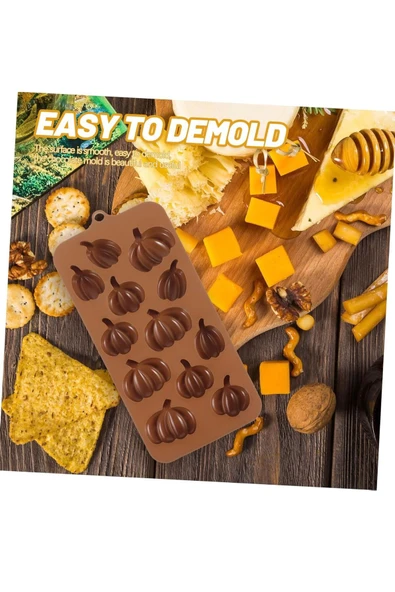 Siliko World Silikon Çikolata Kalıbı Bal Kabağı Mum Sabun Kek Buz Epoksi Kalıp - 2