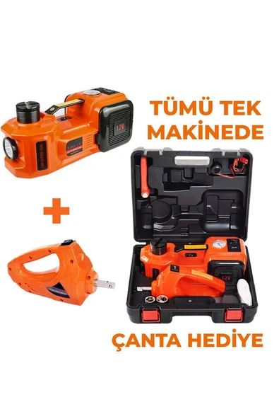 ROBO Elektrikli Hidrolik Kriko Hava Pompası Bijon Anahtarı - 5