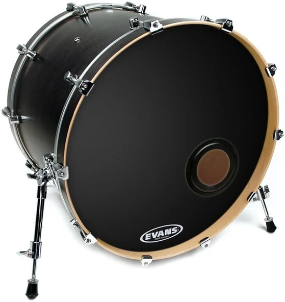 EVANS BD18REMAD 18" DERİ RESONANT SİYAH KİCK ÖN SÜNGERLİ DELİKLİ - 2