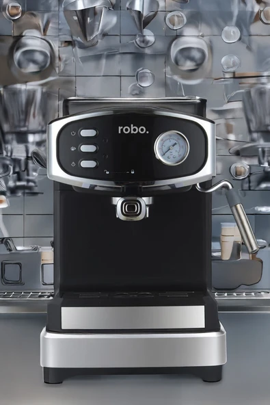 ROBO Süt Köpürtücülü Espresso Latte Cappuccino Americano Kahve Makinesi 1.5 Litre - 4