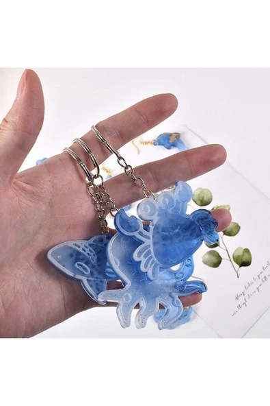 Siliko World Epoksi Silikon Kalıp Deniz Canlıları Anahtarlık Kolye Kalıbı - 3