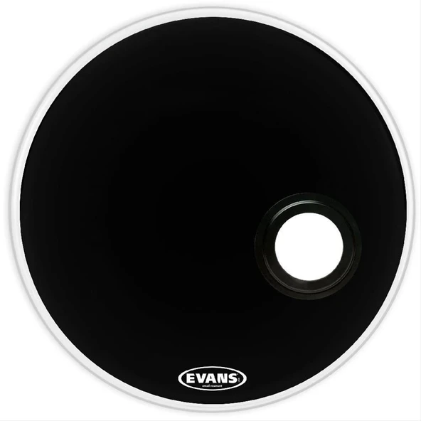 EVANS BD18REMAD 18" DERİ RESONANT SİYAH KİCK ÖN SÜNGERLİ DELİKLİ