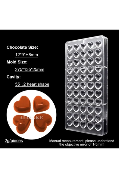 Siliko World Polikarbon Mini Kalpler Çikolata Kalıbı - Resim 3