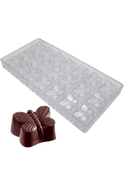 Siliko World Polikarbon Çikolata Kalıbı Kelebek Çikolata Kalıbı