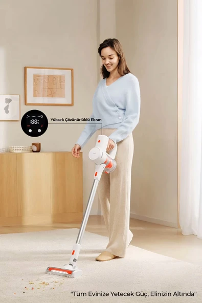 ROBO HIKİNG Serisi Şarjlı Dikey Süpürge Beyaz ürün görseli 1