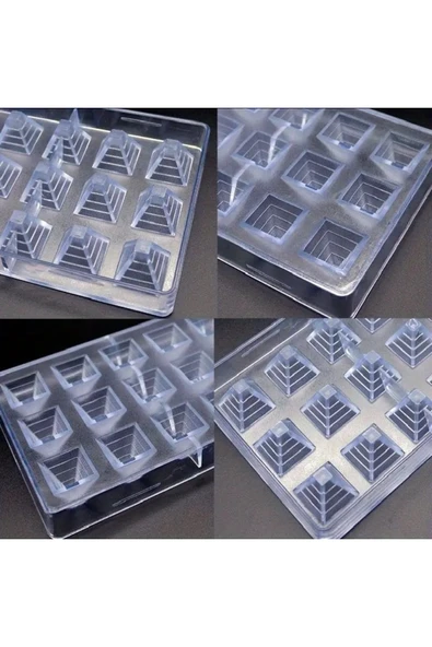 Siliko World Polikarbon Çikolata Kalıbı Piramit 21'li Çikolata Kalıbı - 3