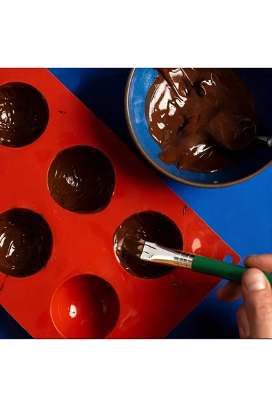 Siliko World Silikon Yarım Küre 6cm Çikolata Kek Kalıbı - 4