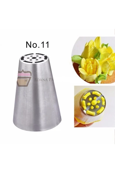 Siliko World Paslanmaz Çelik Krema Sıkma Torbası Ucu Büyük Rus Duyu, 1 Adet+4 Adet Sıkma Torbası