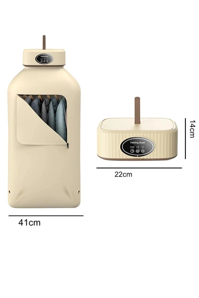 ROBO Katlanır Çamaşır Kurutma Makinesi Krem - 8