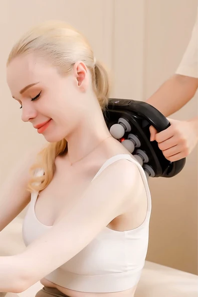 ROBO 8 Başlıklı Şarjlı Isıtmalı Masaj Aleti
